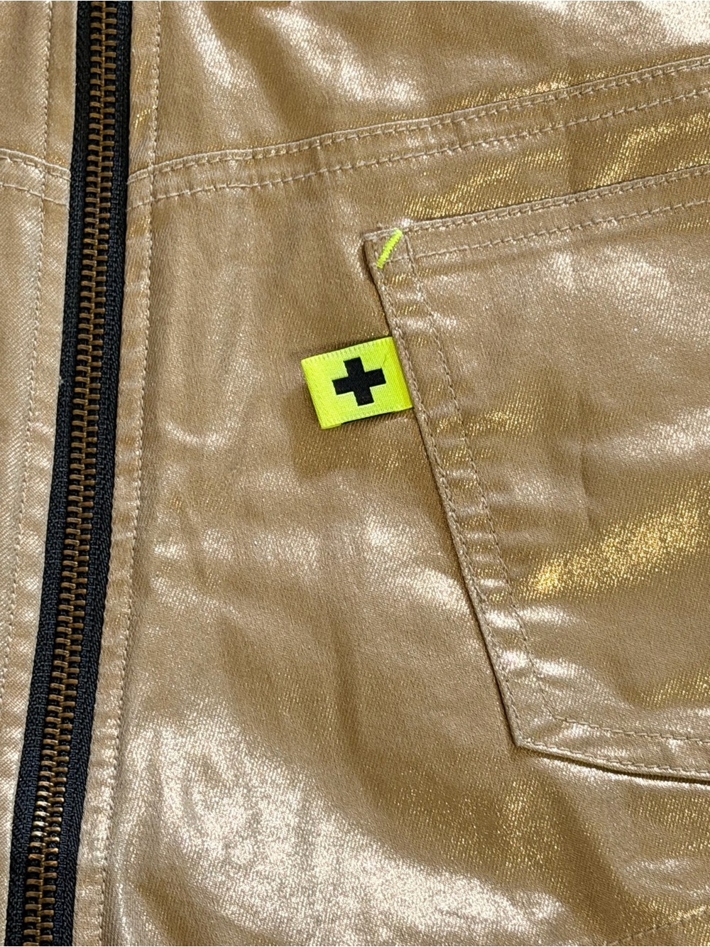 Andrew Christian Metallic Gold Zip-Back Shorts XXX - Picture 2 of 7